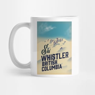 Whistler,Vancouver, British Columbia ski poster Mug